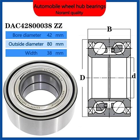 1Pcs Wheel Hub Bearing DAC42800038 43210-0W000 43252-0W000 42KWD08A FC35251 NTN:4T-CRI-08A24 516005 43210-0W000 1959350(DAC42800038-2Z) in Saudi Arabia