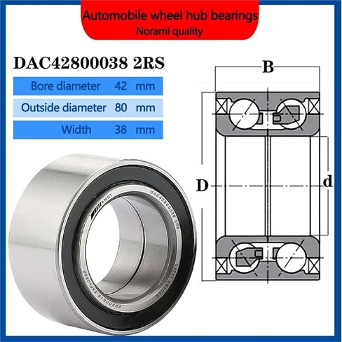 1Pcs Wheel Hub Bearing DAC42800038 43210-0W000 43252-0W000 42KWD08A FC35251 NTN:4T-CRI-08A24 516005 43210-0W000 1959350(DAC42800038-2Z) in Saudi Arabia