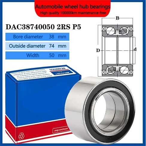 1Pcs Wheel Hub Bearing DAC38740050 Front 38BWD06 DE0892 40210-05Y05/50700 40210-50A00 IR8651(DAC38740050-2RS) in Saudi Arabia