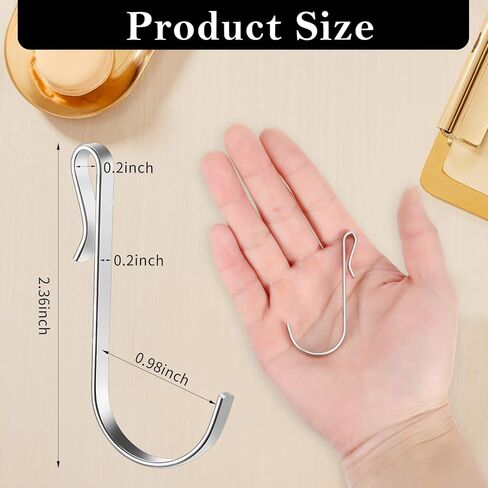 80 Pcs J Hook for Wire Shelving Hooks Stainless Steel Hanger Clip on Metal Wire Rack Hanging Sink Grid Hook for Display Kitchen Bedroom Office Shelf Pots Kitchenware Shirts(Silver) in Saudi Arabia