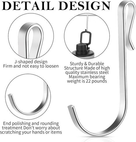 80 Pcs J Hook for Wire Shelving Hooks Stainless Steel Hanger Clip on Metal Wire Rack Hanging Sink Grid Hook for Display Kitchen Bedroom Office Shelf Pots Kitchenware Shirts(Silver) in Saudi Arabia