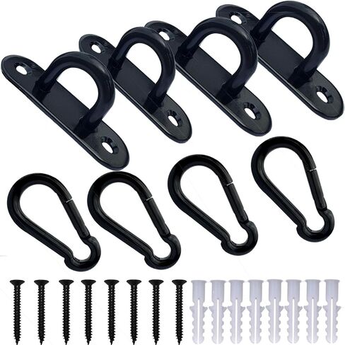 4pcs 3.2 بوصة السقف السقف 304 من الفولاذ المقاوم للصدأ شاقة M8 Hardware Aye Hands مع مسامير وأنبوب تمدد البلاستيك in Saudi Arabia