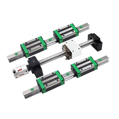 Double nut Ball Screw Control Machine Linear Rails 2pcs HGR20 Square Guide +SFU1605 Ball Screw Set L300-1000mm+4pcs HGH20CA Carriages Blocks for Machine(400mm) in Kuwait
