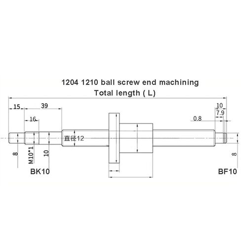آلة التحكم في الكرة المزدوجة صامد الجوز المسمار SFU1204 برغي الكرة+2PCS دليل خطية RAIL HGR15+4PCS كتلة خطي HGW15CC 300-1000MM للأجزاء (500 مم) in Kuwait