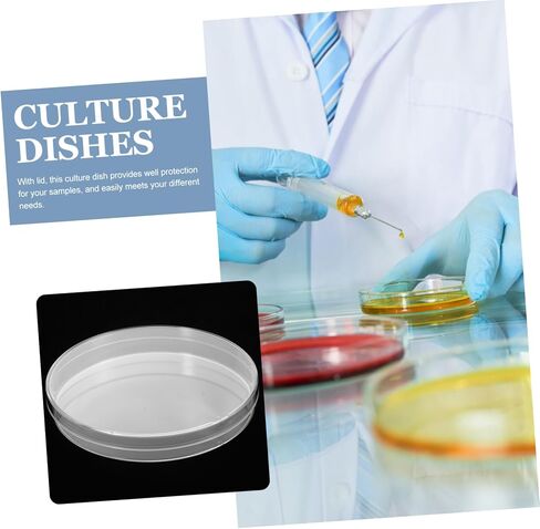 Cabilock Round 6cm Petri Dishes 10pcs Agar Culture Dishes for Laboratory School Teaching Use in Saudi Arabia