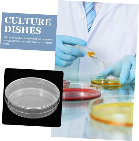 Cabilock Round 6cm Petri Dishes 10pcs Agar Culture Dishes for Laboratory School Teaching Use in Saudi Arabia