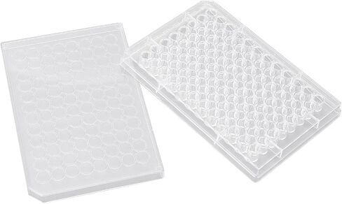 Aramox Tissue Culture Plate with a Plastic Lid, Cell Growth Plate for The Laboratory Vintage Room (Flat Bottom) (U Shaped Bottom) (V Shaped Bottom) in Saudi Arabia