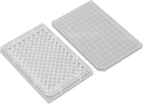 Aramox Tissue Culture Plate with a Plastic Lid, Cell Growth Plate for The Laboratory Vintage Room (Flat Bottom) (U Shaped Bottom) (V Shaped Bottom) in Saudi Arabia