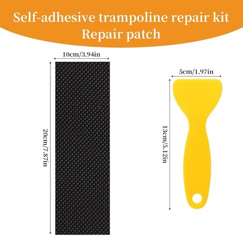 طقم إصلاح تصحيح ترامبولين 6pcs ، 7.87 × 3344 بوصة ترامبولين مطاطية ذاتية مع مكشطة للثقوب في الحصير (مستطيلة) in Saudi Arabia