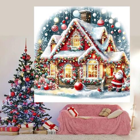 croshom Diamond Art Kits for Adults, House Diamond Painting Kits for Adults Beginners, 5D DIY Full Dril Diamonds Art Painting Kit for Gifts, Home Wall Decor 12" x 16", Dream House in Saudi Arabia