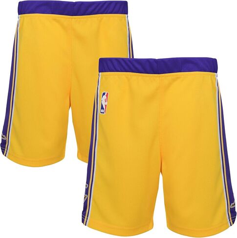 Outerstuff Los Angeles Lakers NBA Kids 4-7 Yellow Team Color Home On-Court Replica Performance Shorts in Saudi Arabia