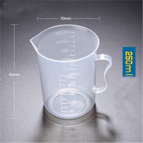 (2 pcs/lot) 250ml-2000ml Plastic Cup with Scale and Handle PP Polypropylene Beak School Laboratory Supplies(1000ml 1pc) in Saudi Arabia