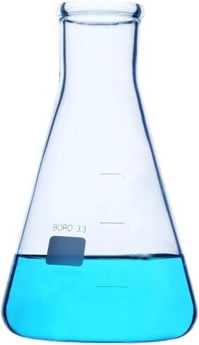 250 مل من الزجاج erlenmeyer الكيمياء erlenmeyer borosilicate معدات مختبر مقاومة درجة الحرارة العالية (250 مل) in Saudi Arabia