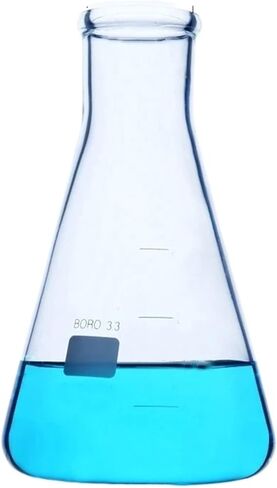 250 مل من الزجاج erlenmeyer الكيمياء erlenmeyer borosilicate معدات مختبر مقاومة درجة الحرارة العالية (250 مل) in Saudi Arabia