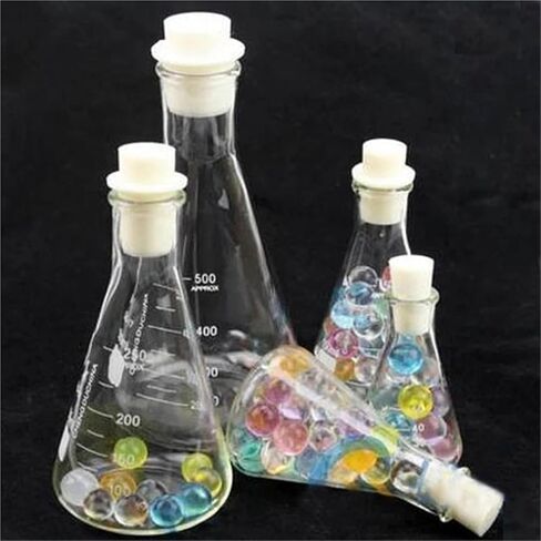 250 مل من الزجاج erlenmeyer الكيمياء erlenmeyer borosilicate معدات مختبر مقاومة درجة الحرارة العالية (250 مل) in Saudi Arabia