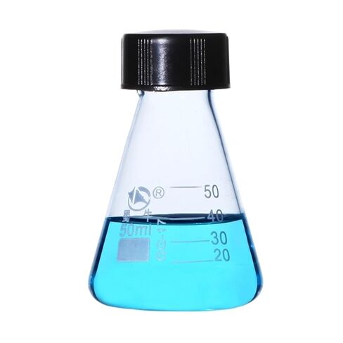 3pcs/set Erlenmeyer flask with screw cap Thickened borosilicate glass triangle Erlenmeyer laboratory equipment in Saudi Arabia