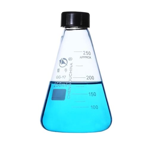 3pcs/set Erlenmeyer flask with screw cap Thickened borosilicate glass triangle Erlenmeyer laboratory equipment in Saudi Arabia