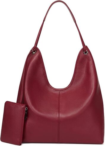 Genuine Leather Purses for Women Large Hobo Shoulder Bag Slouchy Handbag for Work, Shopping and Everyday Use in Kuwait