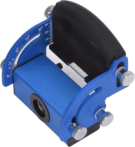 محدد موقع Hole Wordworking Locator Guide Guide Guide For Mallected Hole Drilling Aluminy Scale Clear Clear من 0 إلى 90 درجة مع غلاف الحفر والجوز (الأزرق) in Kuwait