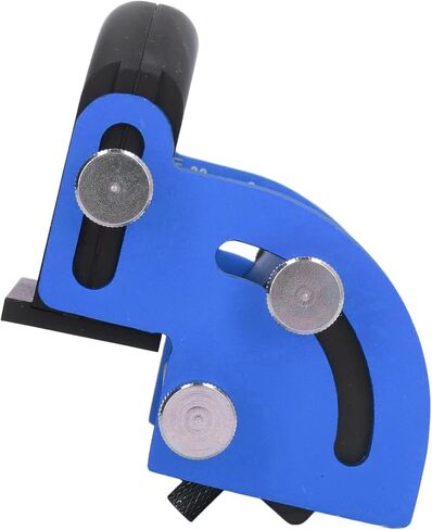 محدد موقع Hole Wordworking Locator Guide Guide Guide For Mallected Hole Drilling Aluminy Scale Clear Clear من 0 إلى 90 درجة مع غلاف الحفر والجوز (الأزرق) in Kuwait