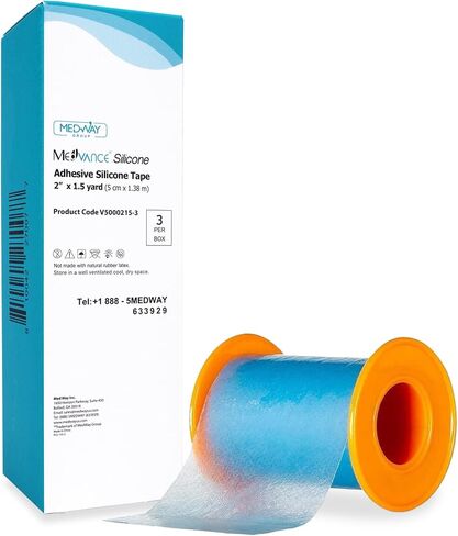 MedVance Silicone Tape 2" Wide Soft with Perforation and Cuttable (1 Pack, 5 Yards) in Saudi Arabia