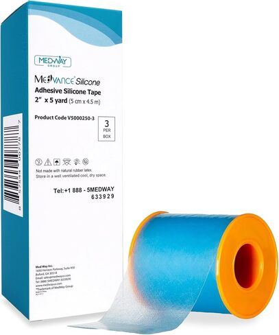 MedVance Silicone Tape 2" Wide Soft with Perforation and Cuttable (1 Pack, 5 Yards) in Saudi Arabia