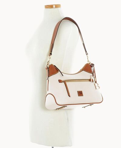 أكياس الكتف Dooney & Bourke للنساء ، حقيبة Hobo Leather Leather مع سحر in Kuwait