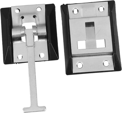 AmoSfun T-style Door Door Catch حامل لـ RV Trailer Metal Door Hook Keeper Strady Carbon Steel مع طلاء الزنك للعربة والاستخدام في المنزل in Kuwait