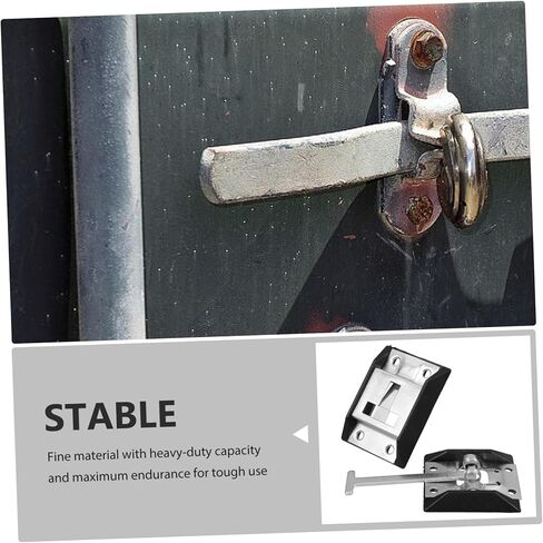 AmoSfun T-style Door Door Catch حامل لـ RV Trailer Metal Door Hook Keeper Strady Carbon Steel مع طلاء الزنك للعربة والاستخدام في المنزل in Kuwait