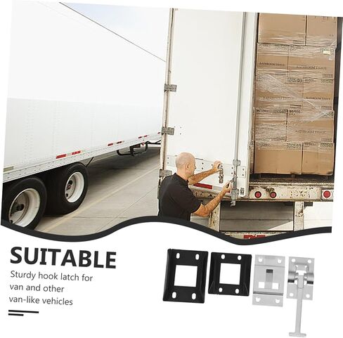 AmoSfun T-style Door Door Catch حامل لـ RV Trailer Metal Door Hook Keeper Strady Carbon Steel مع طلاء الزنك للعربة والاستخدام في المنزل in Kuwait