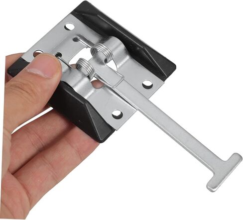 AmoSfun T-style Door Door Catch حامل لـ RV Trailer Metal Door Hook Keeper Strady Carbon Steel مع طلاء الزنك للعربة والاستخدام في المنزل in Kuwait