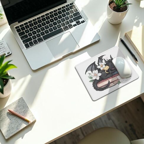 هدايا قارئ عاشق الكتب ، بلاك بيبي التنين ، منصات الماوس للعمل ، وملحقات مكتب الكمبيوتر المحمولة لأجهزة الكمبيوتر اللاسلكية التنين ، 9.5 × 7.9 بوصة ， J001 in Kuwait