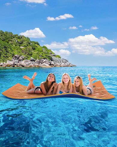 Lily Pad Floating Mat for Lake & Pool, 8'/9'/12' Extra Large Floating Water Mat, 3-Layer Tear-Resistant XPE Foam Suitable for Adults and Kids in Saudi Arabia