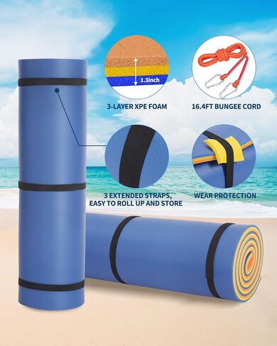 Lily Pad Floating Mat for Lake & Pool, 8'/9'/12' Extra Large Floating Water Mat, 3-Layer Tear-Resistant XPE Foam Suitable for Adults and Kids in Saudi Arabia