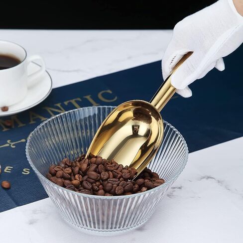 Rainbow Stainless Steel Ice Scoop 6 OZ, Titanium Colorful Plating Metal Ice Scooper For Ice Maker Multipurpose For Candy Wedding Kitchen Bar Party Pet Animal Dog Food Scoop Beach Shovel 1pcs (Rainbow) in Kuwait