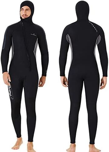 2021 Zip Front Wetsuit 3mm Men Scuba Scuba Suit Suit Wit Pucit for Bold Water Jump for Wens Winter 3XL in Kuwait
