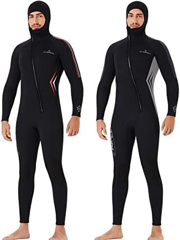 2021 Zip Front Wetsuit 3mm Men Scuba Scuba Suit Suit Wit Pucit for Bold Water Jump for Wens Winter 3XL in Kuwait
