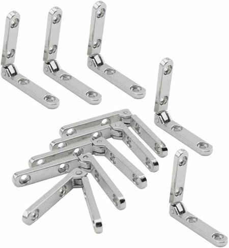 10Pcs/Bag 90 Degree Hinges Zinc Alloy Spring Hinge for Wooden Box Jewellery Case(D) in Saudi Arabia