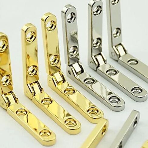 10Pcs/Bag 90 Degree Hinges Zinc Alloy Spring Hinge for Wooden Box Jewellery Case(D) in Saudi Arabia