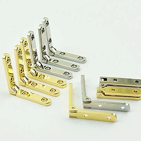 10Pcs/Bag 90 Degree Hinges Zinc Alloy Spring Hinge for Wooden Box Jewellery Case(D) in Saudi Arabia