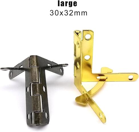 L شكل الشكل 90 درجة الدعم الربيع المفصل 12pcs (برونزية كبيرة 30x32mm) in Saudi Arabia