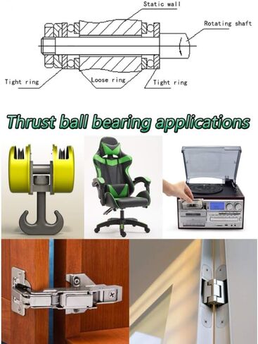 F2-6M F3-8M F4-9M F4-10M F5-10M F5-11M Miniature Planar Bearing 2x6x3 3x8x3.5 4x9x4 4x10x4 5x11x4.5 Thrust Ball Bearing 100PC(100pcs,F5 10M 5x10x4) in Kuwait