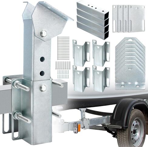 4 حزمة قارب مقطورة الأقواس بطابقين الأقواس الساخنة Dip Glvanized Steel قابلة للتعديل دوار أعلى الأقواس بطابقين لتزلج على التزلج أو قارب الصيد أو مقطورة الشراعية in Saudi Arabia