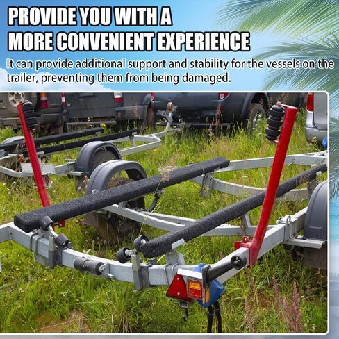 2PCS 2" X 4" X 4' Boat Trailer Bunk Boards, Carpeted Boat Trailer Bunks with Soft Carpet & Marine Grade Lumbed, Boat Trailer Guides Protect Boat During Towing, Black in Saudi Arabia