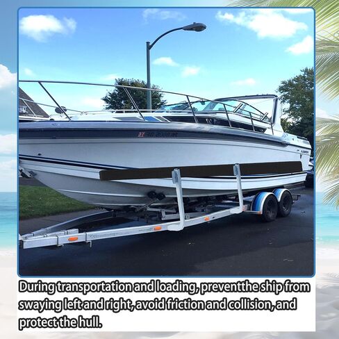 2PCS 2" X 4" X 4' Boat Trailer Bunk Boards, Carpeted Boat Trailer Bunks with Soft Carpet & Marine Grade Lumbed, Boat Trailer Guides Protect Boat During Towing, Black in Saudi Arabia