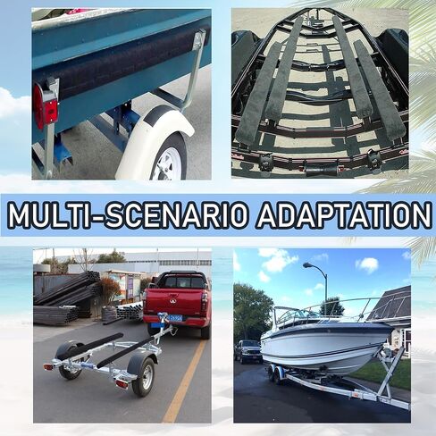 2PCS 2" X 4" X 4' Boat Trailer Bunk Boards, Carpeted Boat Trailer Bunks with Soft Carpet & Marine Grade Lumbed, Boat Trailer Guides Protect Boat During Towing, Black in Saudi Arabia