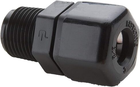 P6MC12-PK20 Fast and Tite Male Fitting ، 3/8 "أنبوب الضغط × 3/4" الذكور NPTF ، polypropylene ، أسود (حزمة 20) in Kuwait