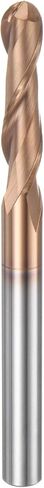 Harfington Ball Love End Mill 2 Flute 1/4 "Diameter 1/4" Shank Tungsten Carbide Spiral CNC Router Bits 1-1/8 in Saudi Arabia