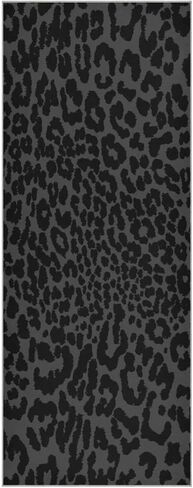 YETTASBIN Leopard Black Yoga Mat Towel, Non Slip Sweat Absorbent Hot Yoga Towel Portable Lightweight Travel Workout Towel with Storage Bag for Home Yoga, Pilates, Fitness 73x 27 Inch in Saudi Arabia
