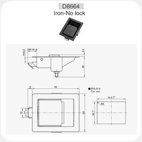 الحديد لا قفل نوع السحب قفل قفل قفل شقة معدات أدوات صغيرة قفل 1pcs in Kuwait